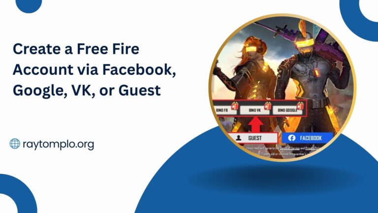 Create a Free Fire Account via Facebook, Google, VK, or Guest